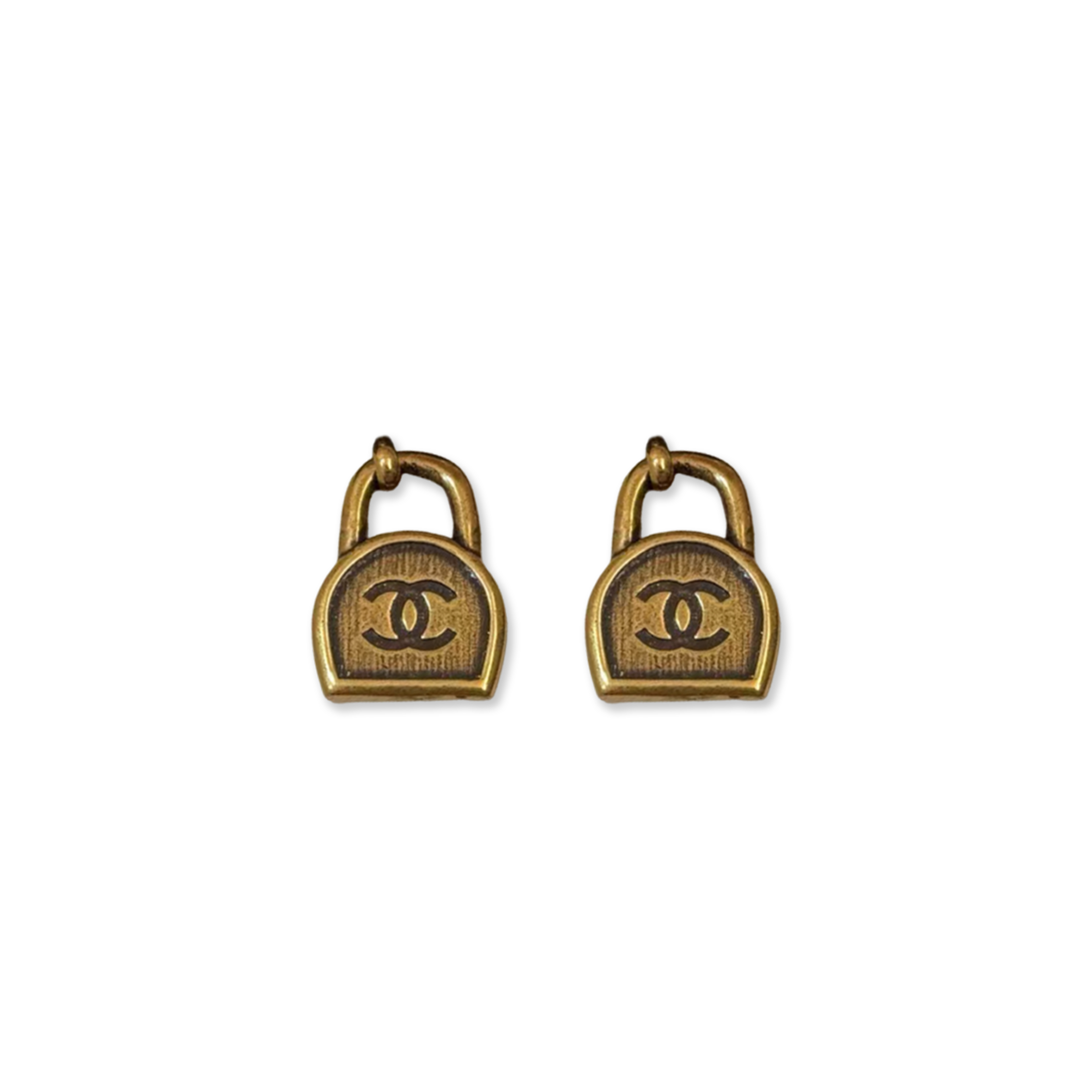Ch**el padlock earrings